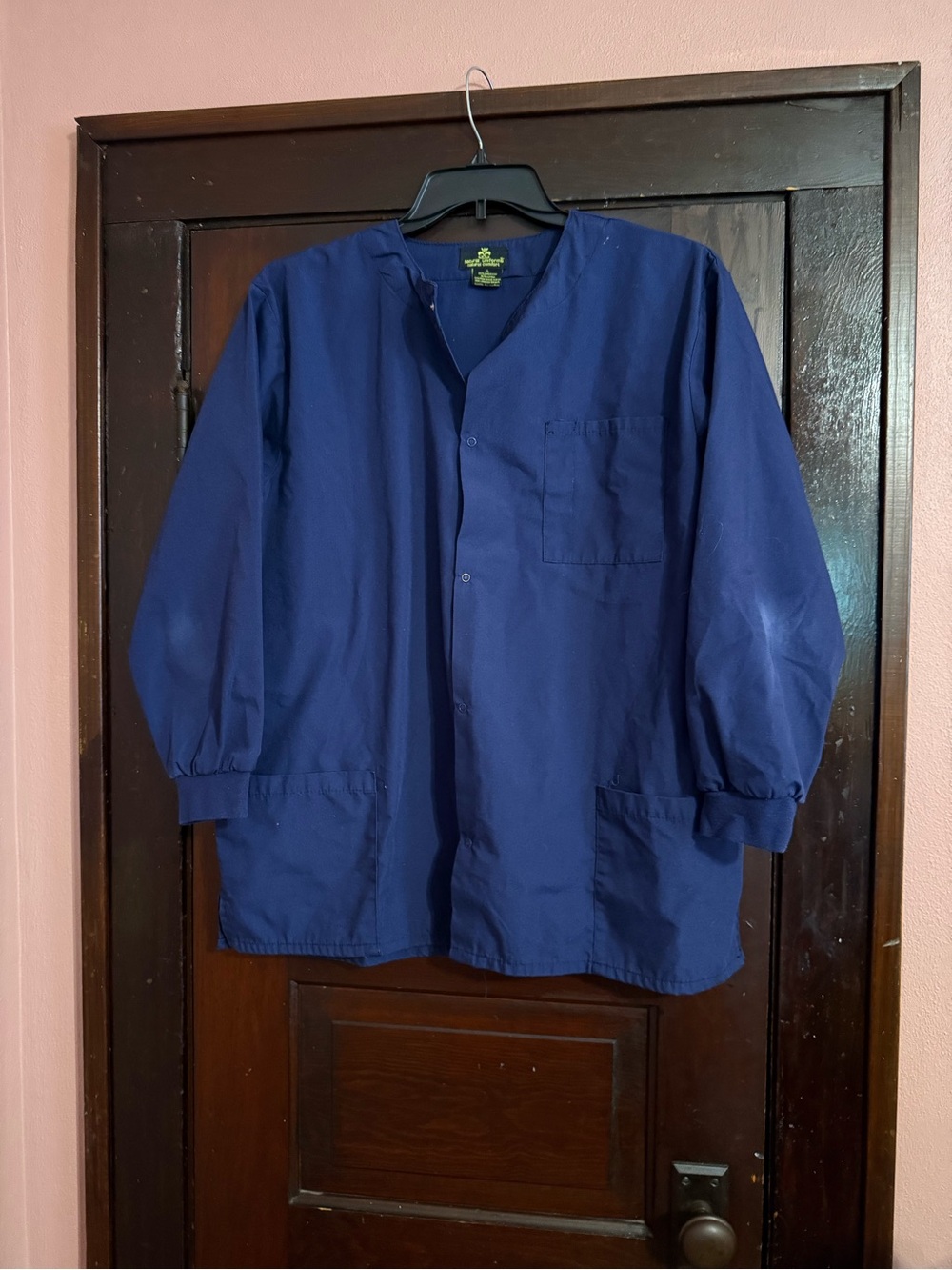 Natural uniforms Women's Navy Blue Button-Front Jacket
